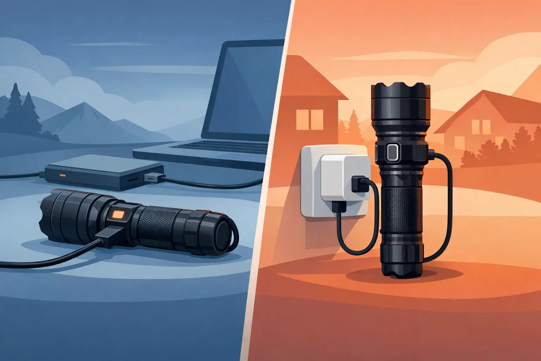 USB Charging vs Wall Charger for Tactical Lights